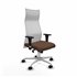 Albacete malla XL sincro malla blanca bali marrón oscuro brazos 1D base aluminio ruedas 65mm nailon