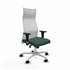 Albacete malla XL sincro malla blanca bali verde botella brazos 1D base aluminio ruedas 65mm nailon