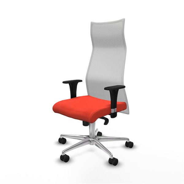 Albacete malla XL sincro malla blanca bali naranja oscuro brazos 1D base aluminio ruedas 65mm nailon