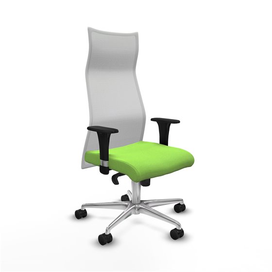 Albacete malla XL sincro malla blanca bali pistacho brazos 1D base aluminio ruedas 65mm nailon