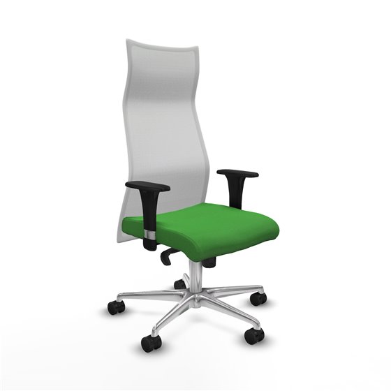 Albacete malla XL sincro malla blanca bali verde brazos 1D base aluminio ruedas 65mm nailon