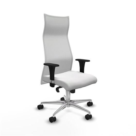 Albacete malla XL sincro malla blanca bali blanco brazos 1D base aluminio ruedas 65mm nailon