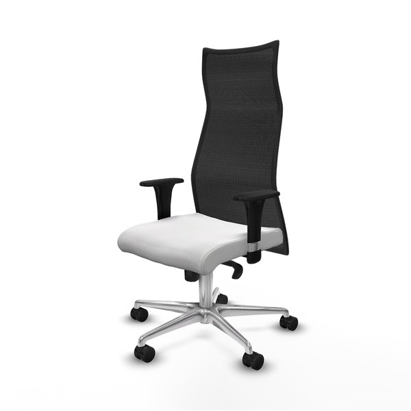 Albacete malla XL sincro malla negra bali blanco brazos 1D base aluminio ruedas 65mm nailon