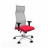 Albacete malla XL sincro malla gris bali rojo brazos 1D base aluminio ruedas 65mm nailon