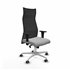 Albacete malla XL sincro malla negra similpiel gris claro brazos 1D base aluminio ruedas 65mm engomadas