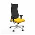 Albacete malla XL sincro malla negra similpiel amarillo brazos 1D base aluminio ruedas 65mm engomadas