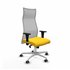 Albacete malla XL sincro malla gris similpiel amarillo brazos 1D base aluminio ruedas 65mm engomadas