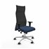 Albacete malla XL sincro malla negra similpiel azul marino brazos 1D base aluminio ruedas 65mm engomadas
