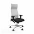 Albacete malla XL sincro malla blanca similpiel negro brazos 1D base aluminio ruedas 65mm engomadas
