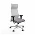 Albacete malla XL sincro malla blanca similpiel gris brazos 1D base aluminio ruedas 65mm engomadas