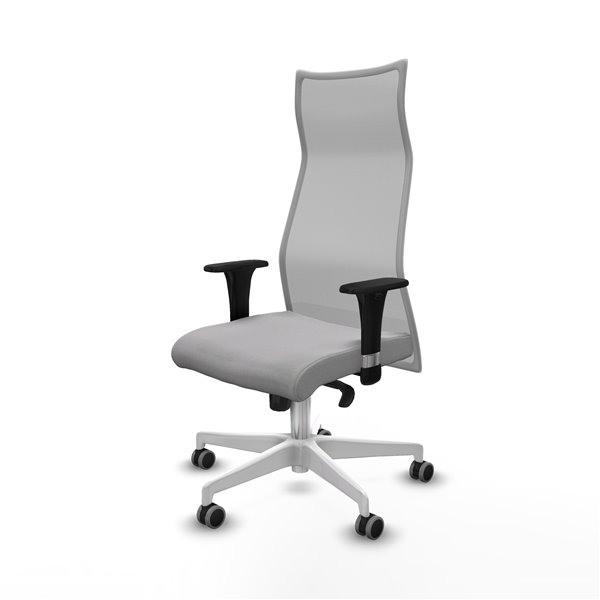 Albacete malla XL sincro malla gris bali gris claro brazos 1D base blanca ruedas 65mm engomadas