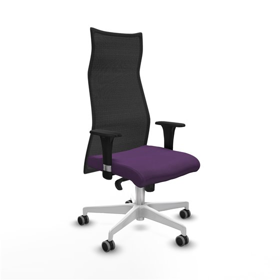 Albacete malla XL sincro malla negra bali morado brazos 1D base blanca ruedas 65mm engomadas