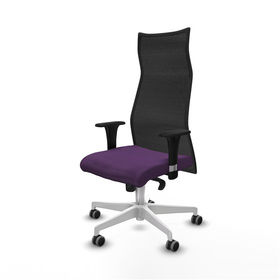 Albacete malla XL sincro malla negra bali morado brazos 1D base blanca ruedas 65mm engomadas