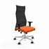 Albacete malla XL sincro malla negra bali naranja brazos 1D base blanca ruedas 65mm engomadas