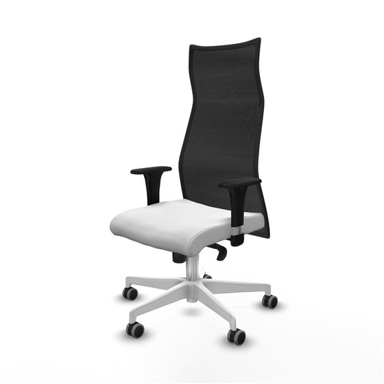 Albacete malla XL sincro malla negra bali blanco brazos 1D base blanca ruedas 65mm engomadas