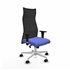 Albacete malla XL sincro malla negra bali azul claro brazos 1D base blanca ruedas 65mm nailon