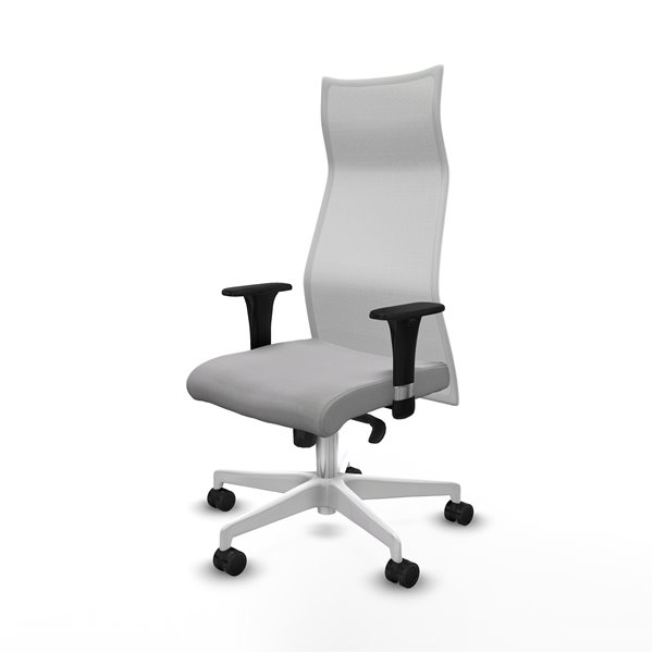 Albacete malla XL sincro malla blanca bali gris claro brazos 1D base blanca ruedas 65mm nailon