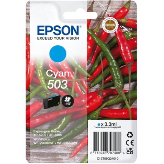 503 cartucho de tinta 1 pieza(s) Original Rendimiento estándar Cian