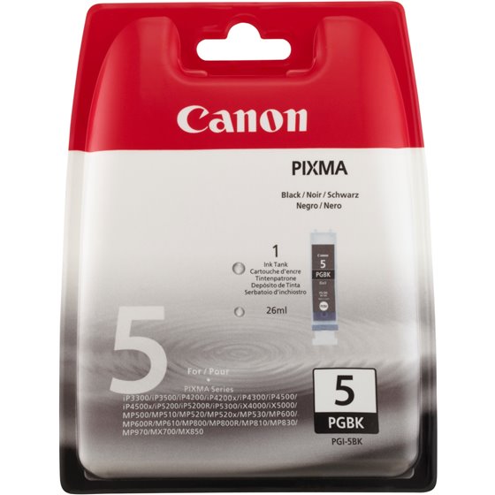 PGI-5BK cartucho de tinta 1 pieza(s) Original Rendimiento estándar Negro