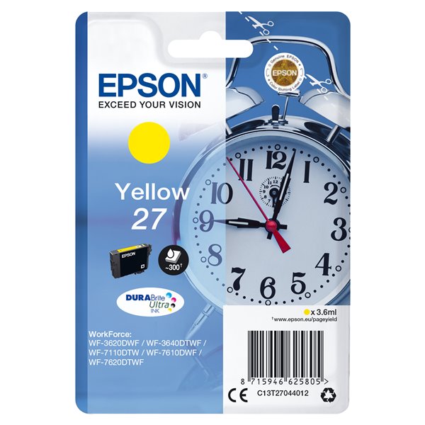 Alarm clock Singlepack Yellow 27 DURABrite Ultra Ink