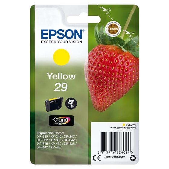 Strawberry Singlepack Yellow 29 Claria Home Ink