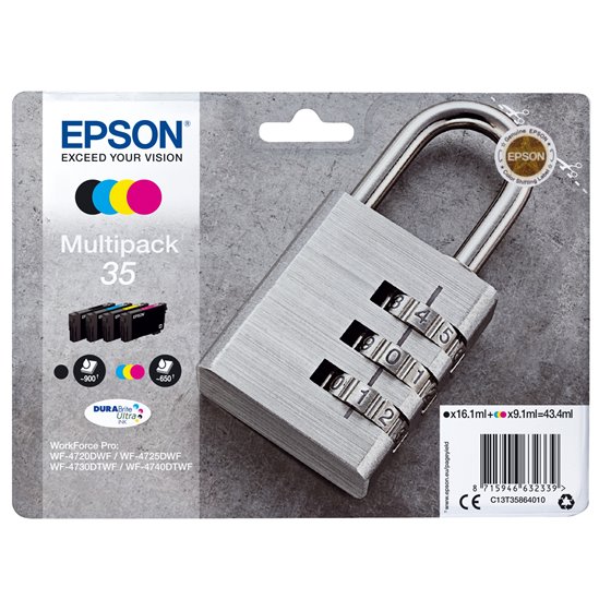 Padlock Multipack 4-colours 35 DURABrite Ultra Ink