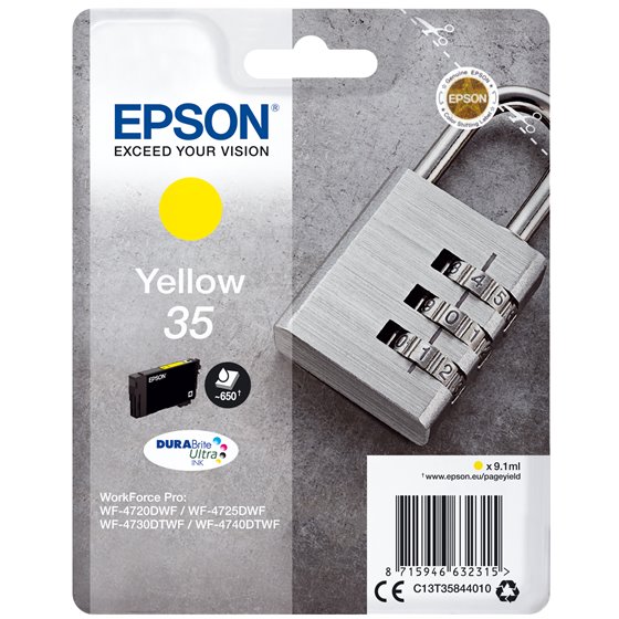 Padlock Singlepack Yellow 35 DURABrite Ultra Ink