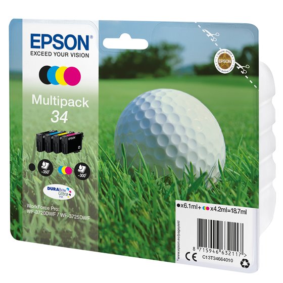 Golf ball Multipack 4-colours 34 DURABrite Ultra Ink