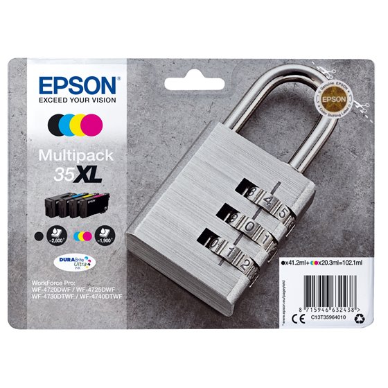 Padlock Multipack 4-colours 35XL DURABrite Ultra Ink