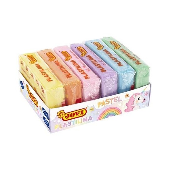 Plastilina JOVI 70 Caja x6 Barras 50 g. Colores Pastel