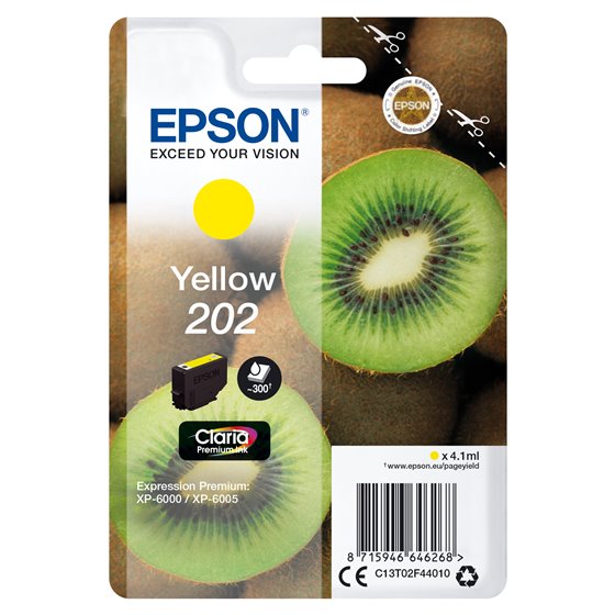 Kiwi Singlepack Yellow 202 Claria Premium Ink