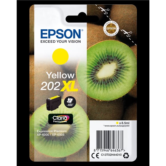 Kiwi Singlepack Yellow 202XL Claria Premium Ink