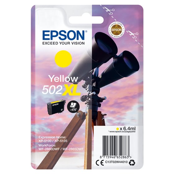 Singlepack Yellow 502XL Ink