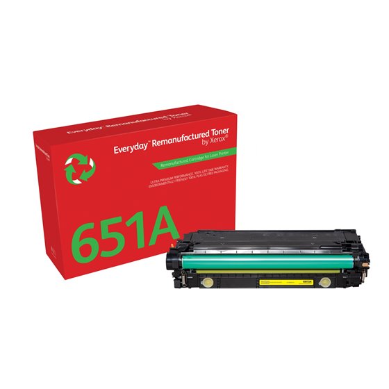 Everyday Tóner Everyday™ Amarillo remanufacturado de Xerox es compatible con HP 651A 650A 307A (CE342A/CE272A/CE742A), Capacidad