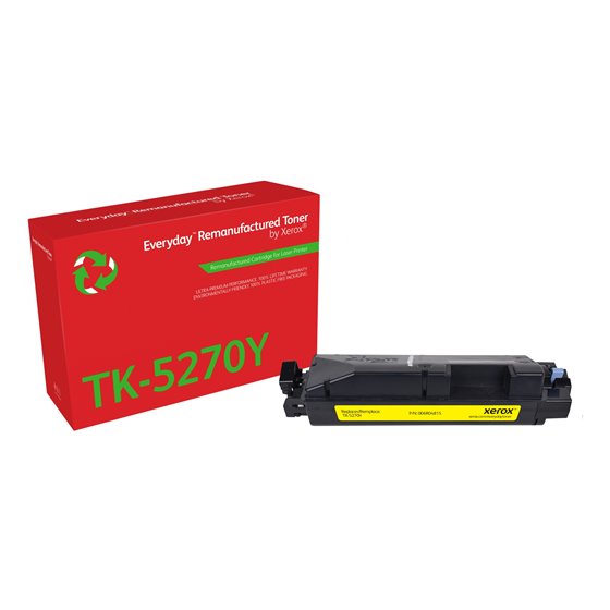 Remanufacturado Everyday Tóner Everyday™ Amarillo remanufacturado de Xerox es compatible con Kyocera TK-5270Y, Capacidad estánda