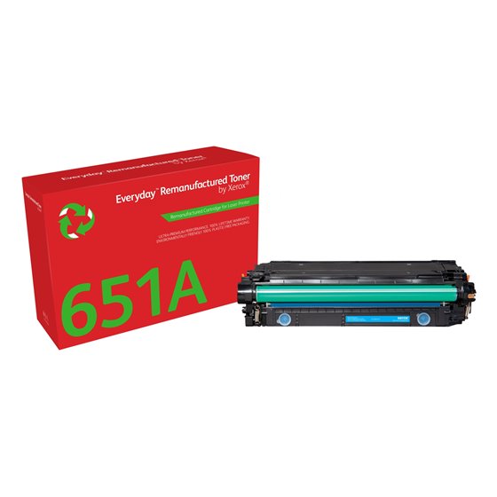 Everyday Tóner Everyday™ Cian remanufacturado de Xerox es compatible con HP 651A 650A 307A (CE341A/CE271A/CE741A), Capacidad est
