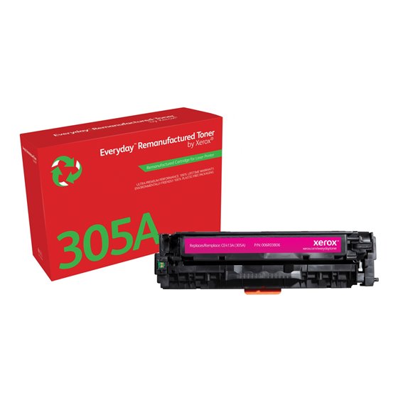 Everyday Tóner Everyday™ Magenta remanufacturado de Xerox es compatible con HP 305A (CE413A), Capacidad estándar