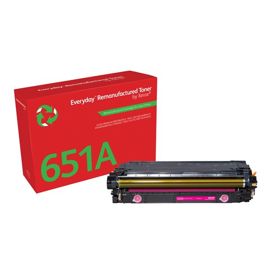 Everyday Tóner Everyday™ Magenta remanufacturado de Xerox es compatible con HP 651A 650A 307A (CE343A/CE273A/CE743A), Capacidad 