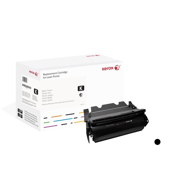 Cartucho de tóner negro. Equivalente a Lexmark X644H21E. Compatible con Lexmark X642 MFP, X644 MFP, X646
