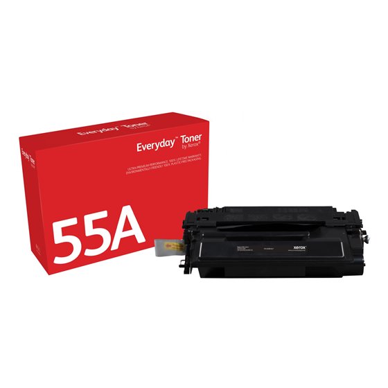 Everyday Toner Everyday™Negro di Xerox Compatible con HP 55A (CE255A), Capacidad estándar