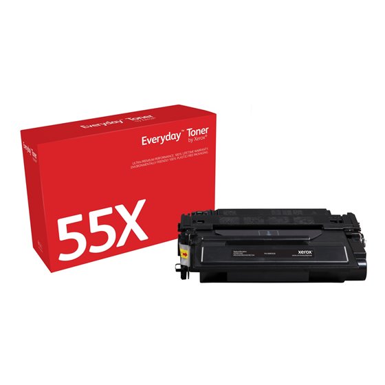 Everyday Toner Everyday™Negro di Xerox Compatible con HP 55X (CE255X), Capacidad alta