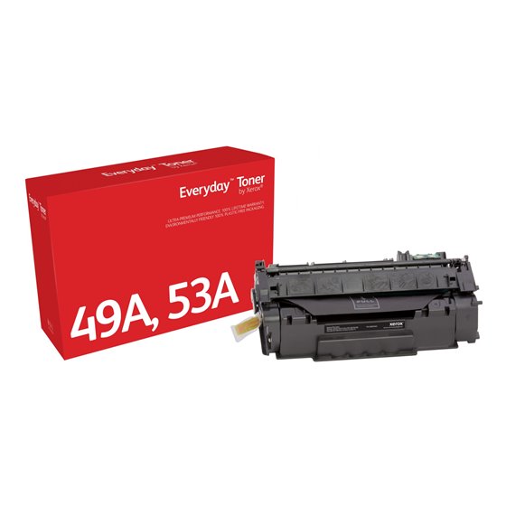 Everyday Toner Everyday™Negro di Xerox Compatible con HP 49A 53A (Q5949A/ Q7553A), Capacidad estándar
