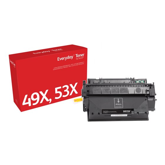 Everyday Toner Everyday™Negro di Xerox Compatible con HP 49X 53X (Q5949X/ Q7553X), Capacidad alta