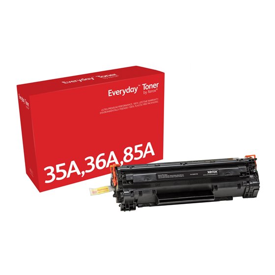 Everyday Toner Everyday™Negro di Xerox Compatible con HP 35A 36A 85A (CB435A/ CB436A/ CE285A), Capacidad estándar