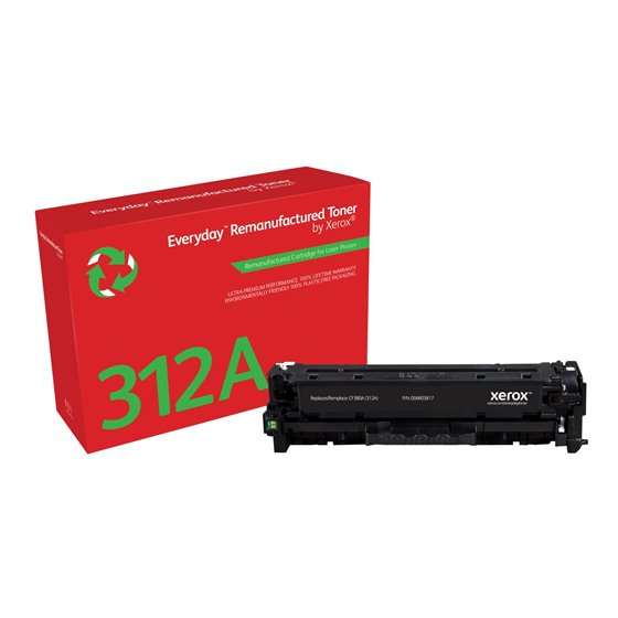 Everyday Tóner Everyday™ Negro remanufacturado de Xerox es compatible con HP 312A (CF380A), Capacidad estándar