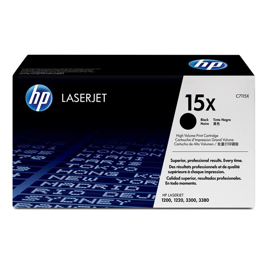 Cartucho de tóner original LaserJet 15X de alta capacidad negro