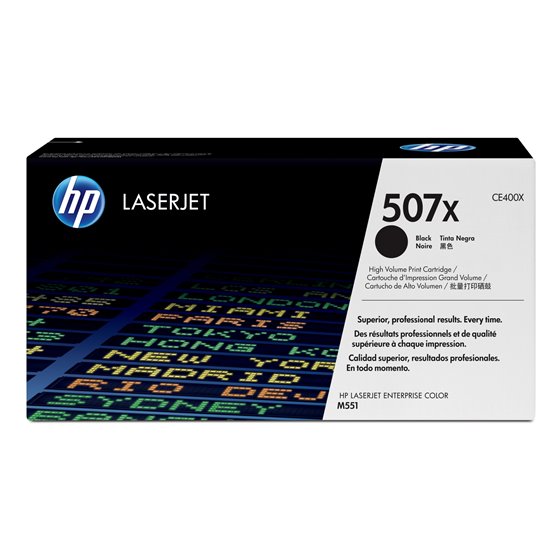 Cartucho de tóner original LaserJet 507X de alta capacidad negro