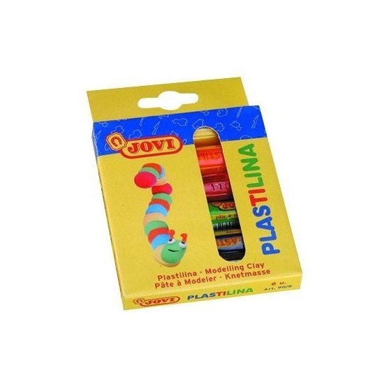 Plastilina JOVI 90 Caja x6 Barras 15 g. Colores