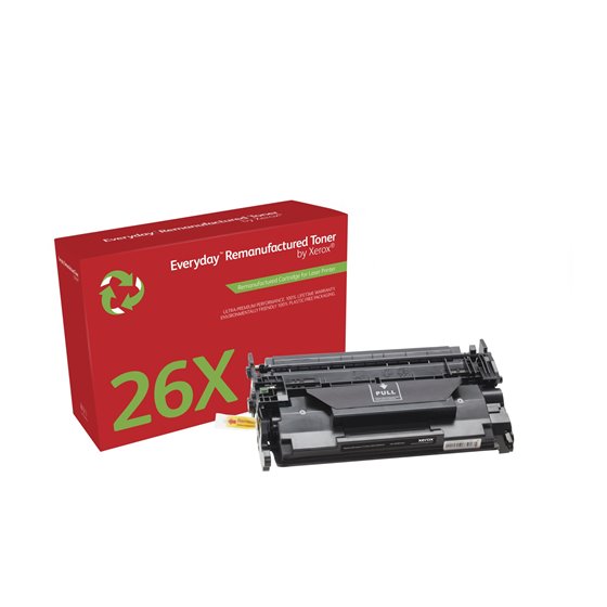 Remanufacturado Everyday Tóner Everyday™ Mono remanufacturado de Xerox es compatible con HP 26X (CF226X), Capacidad alta