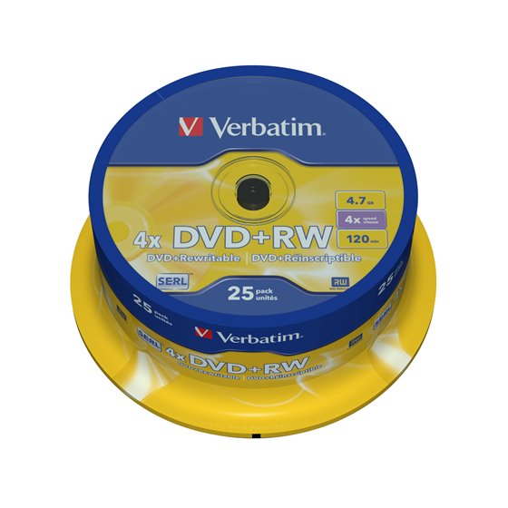 DVD+RW Matt Silver 4,7 GB 25 pieza(s)